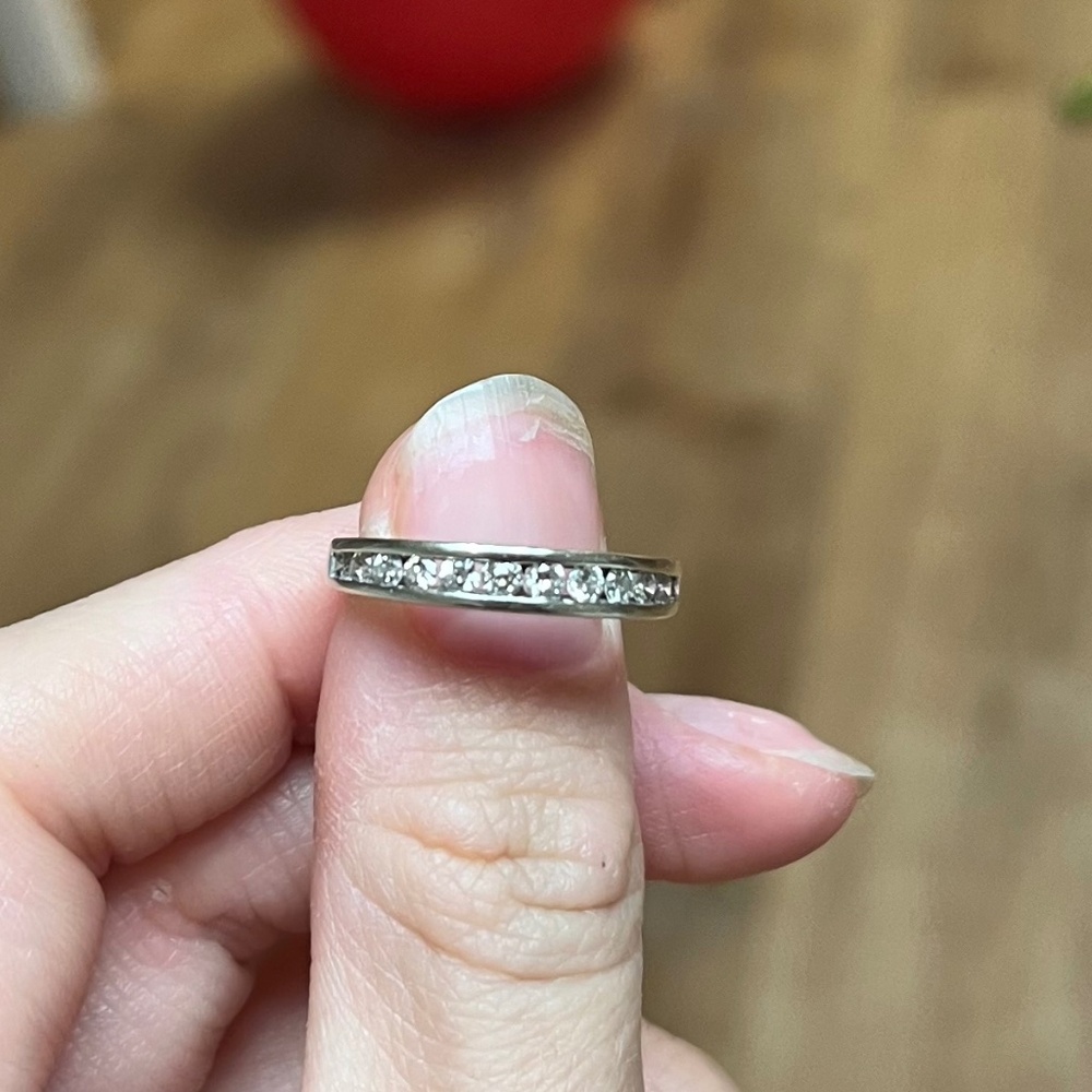 14k solid white gold natural diamond ring half carat size 6